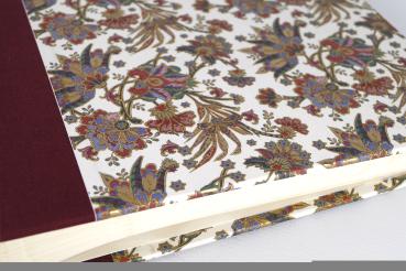 Preview: Photo album Florentine palm fronds in burgundy and gold